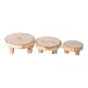 Three-piece set of wooden exhibition stand decoration and wooden handicraft ornaments Item Picture